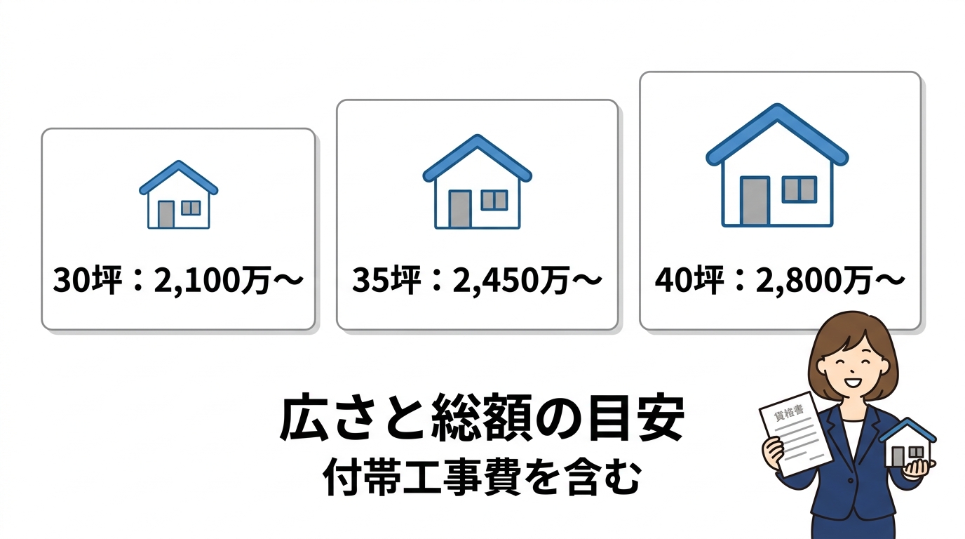 【坪数別】建物総額シミュレーション3選