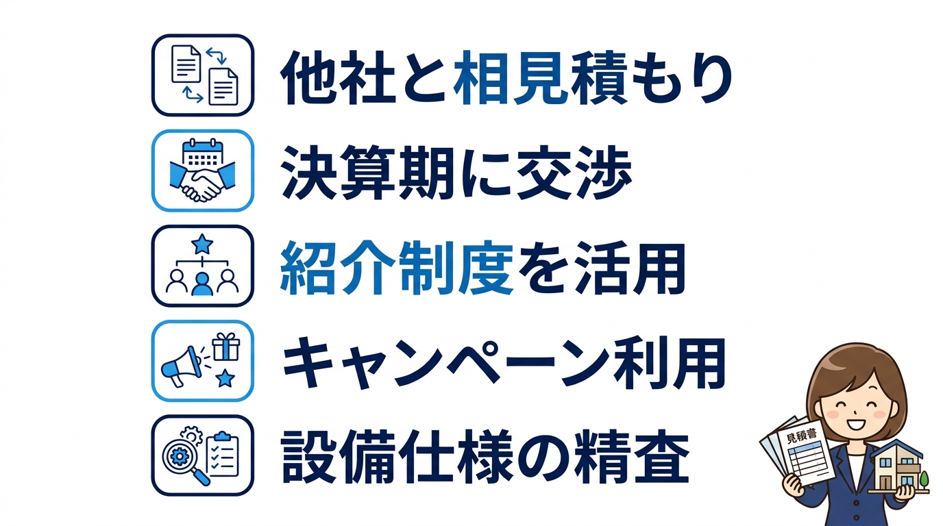 アイ工務店で見積もりを安くする5つの秘策