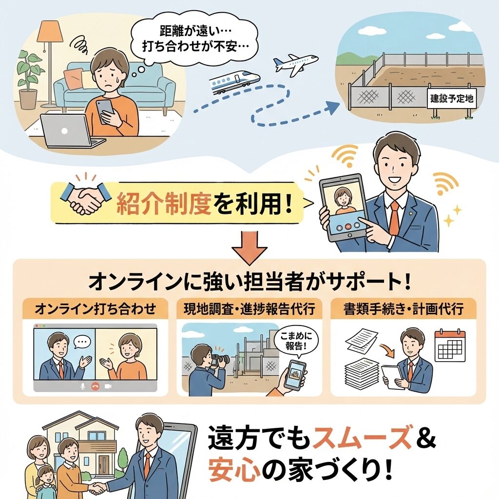 建設予定地が遠方の人