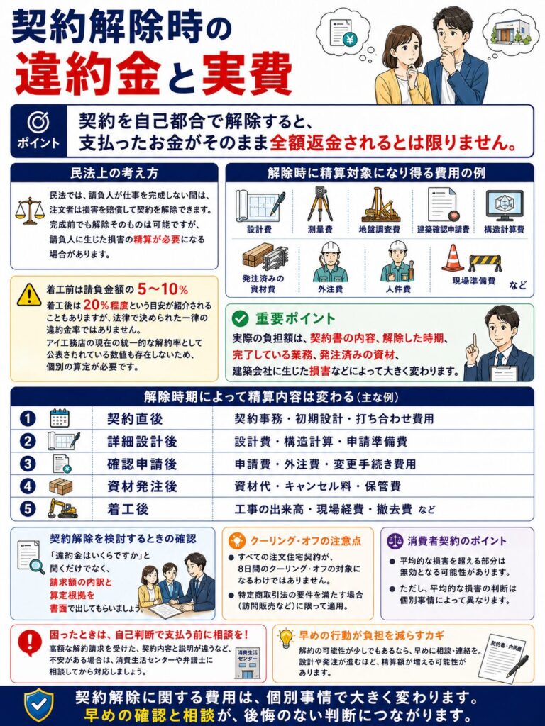 契約解除時の違約金と実費