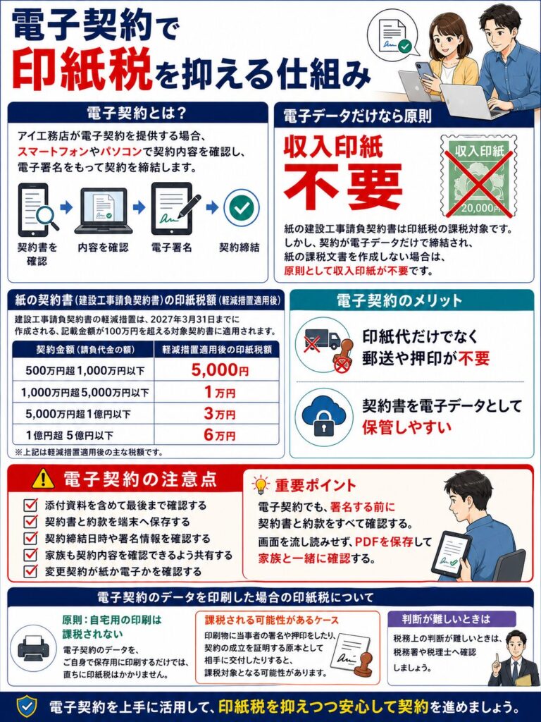 電子契約で印紙税を抑える仕組み