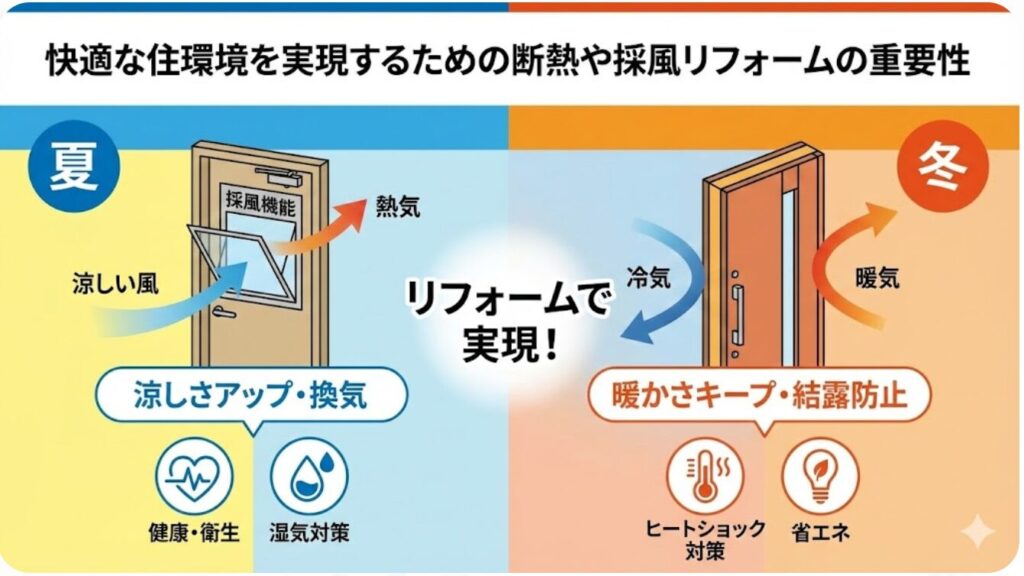 快適な住環境を実現するための断熱や採風リフォームの重要性