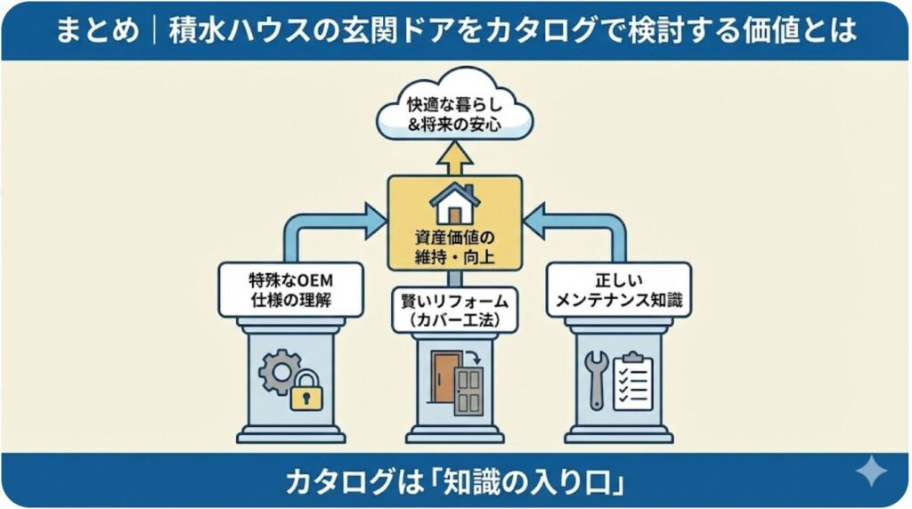 まとめ｜積水ハウスの玄関ドアをカタログで検討する価値とは