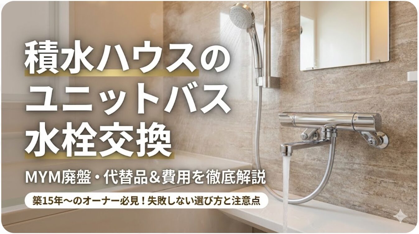 積水ハウスのユニットバスの水栓交換｜費用とMYM代替品を解説