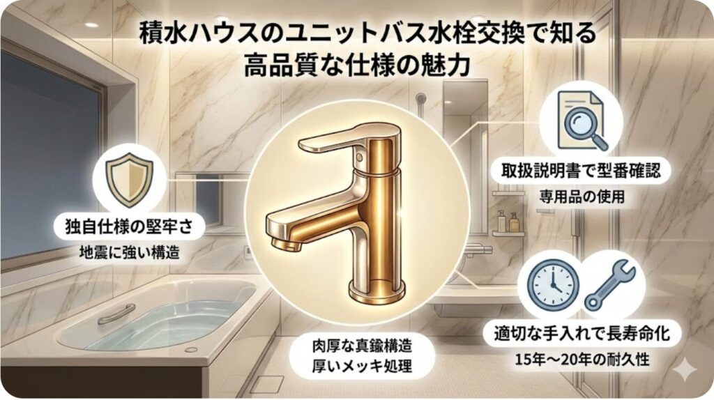 積水ハウスのユニットバス水栓交換で知る高品質な仕様の魅力