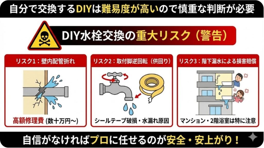 自分で交換するDIYは難易度が高いので慎重な判断が必要
