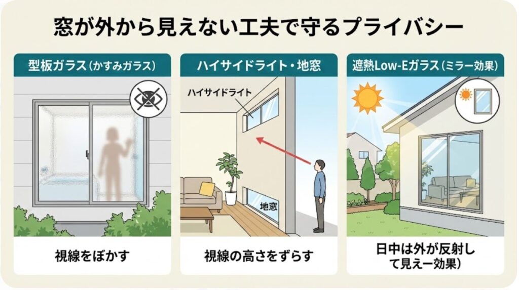 窓が外から見えない工夫で守るプライバシー