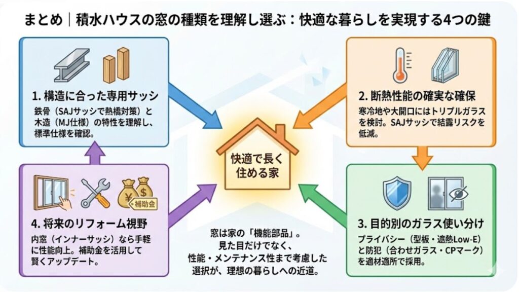 まとめ|積水ハウスの窓の種類を理解し選ぶ