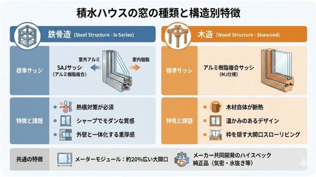 積水ハウスの窓の種類と構造別の特徴とは