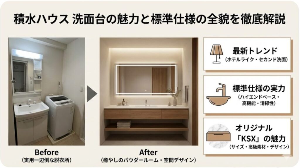 積水ハウス 洗面台の魅力と標準仕様の全貌を徹底解説