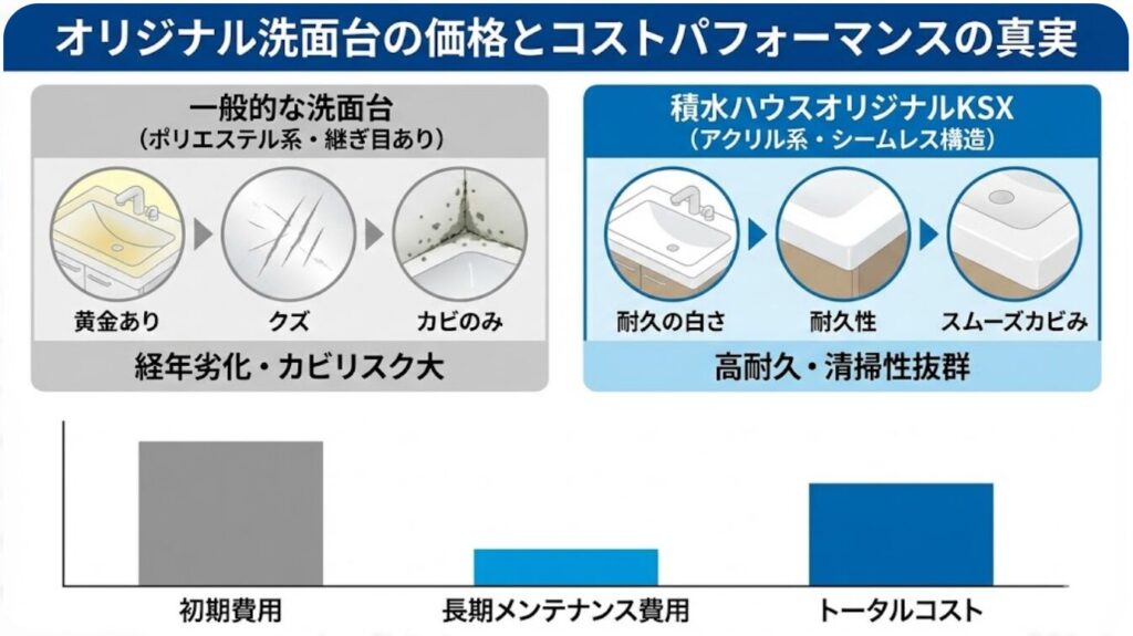 オリジナル洗面台の価格とコストパフォーマンスの真実