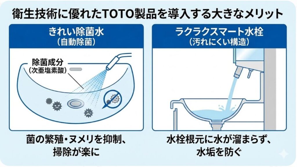 衛生技術に優れたTOTO製品を導入する大きなメリット