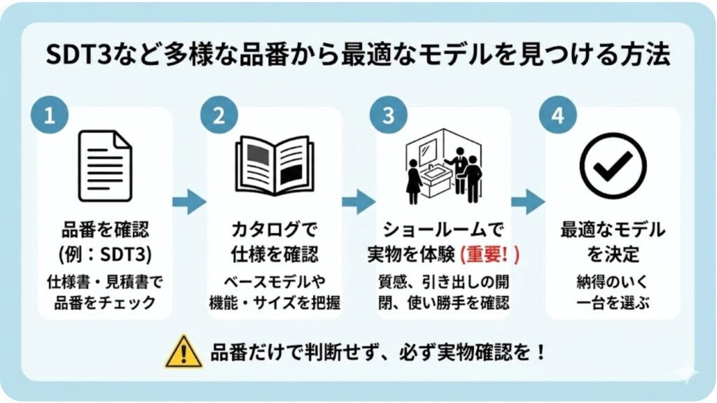 SDT3など多様な品番から最適なモデルを見つける方法
