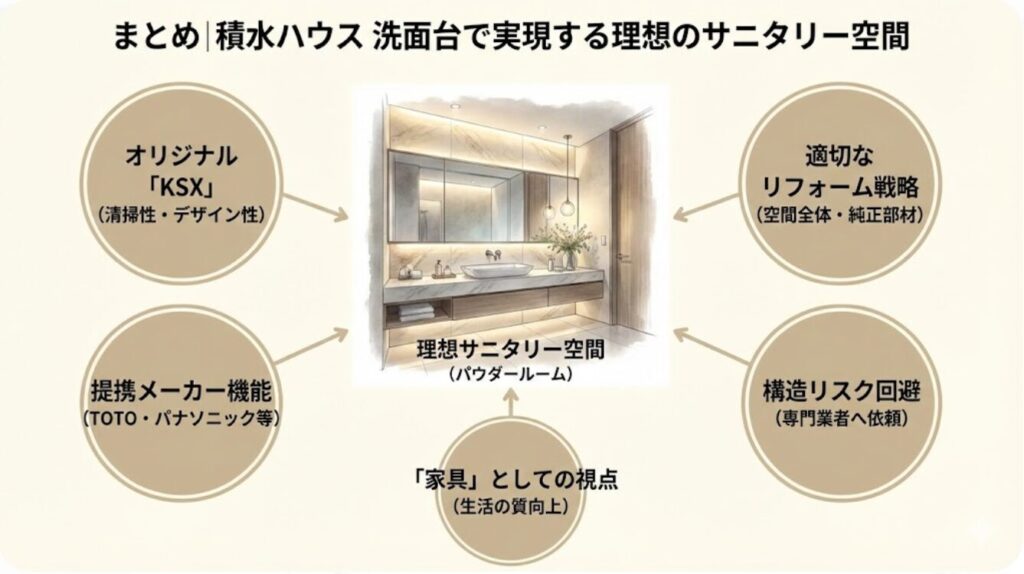 まとめ|積水ハウス 洗面台で実現する理想のサニタリー空間