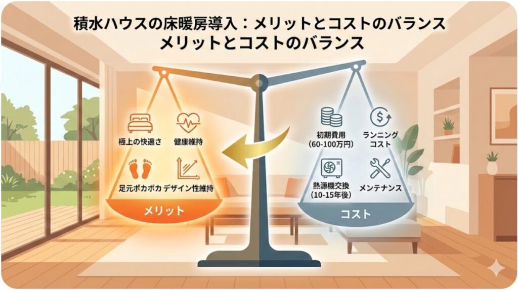 圧倒的な人気を誇る積水ハウスの床暖房導入メリットと価格
