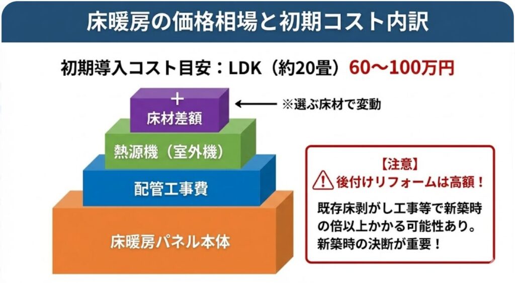 導入前に把握しておきたい床暖房の価格相場と初期コスト