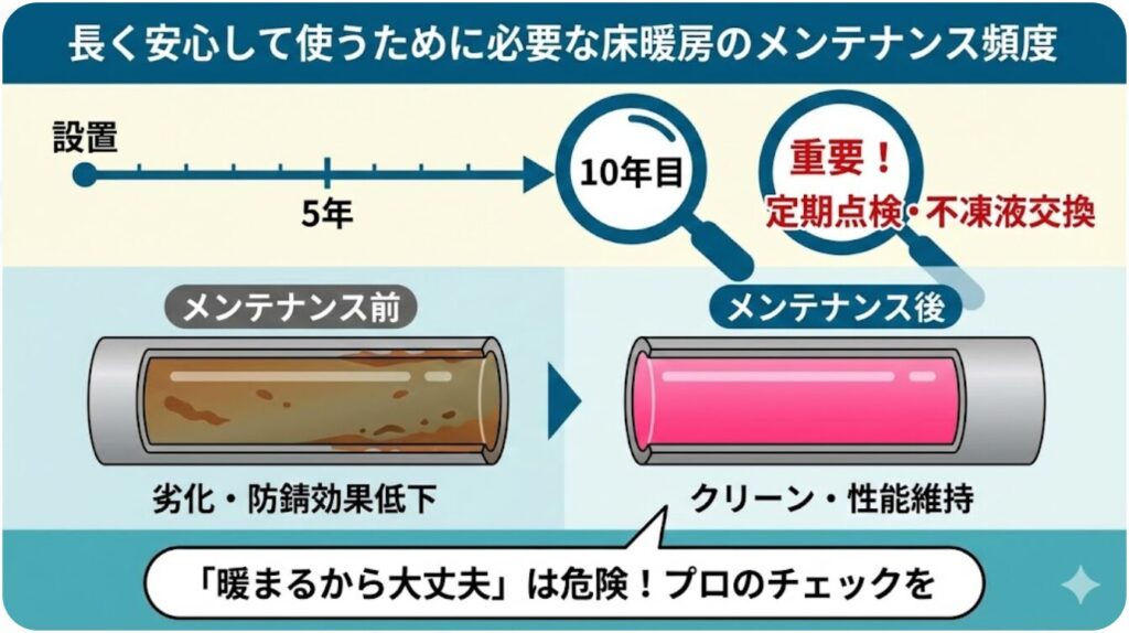 長く安心して使うために必要な床暖房のメンテナンス頻度