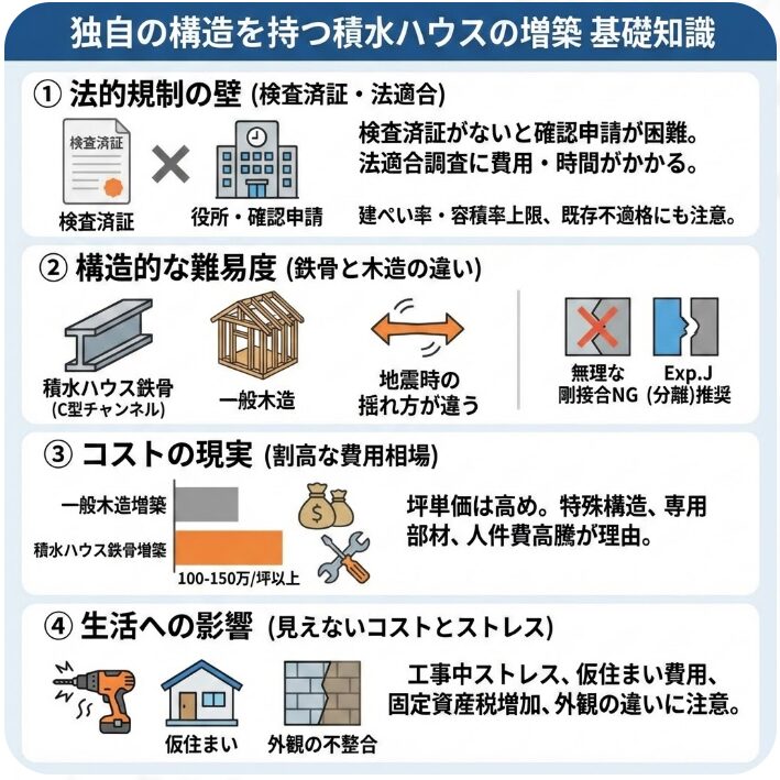 独自の構造を持つ積水ハウスの増築で知るべき基礎知識