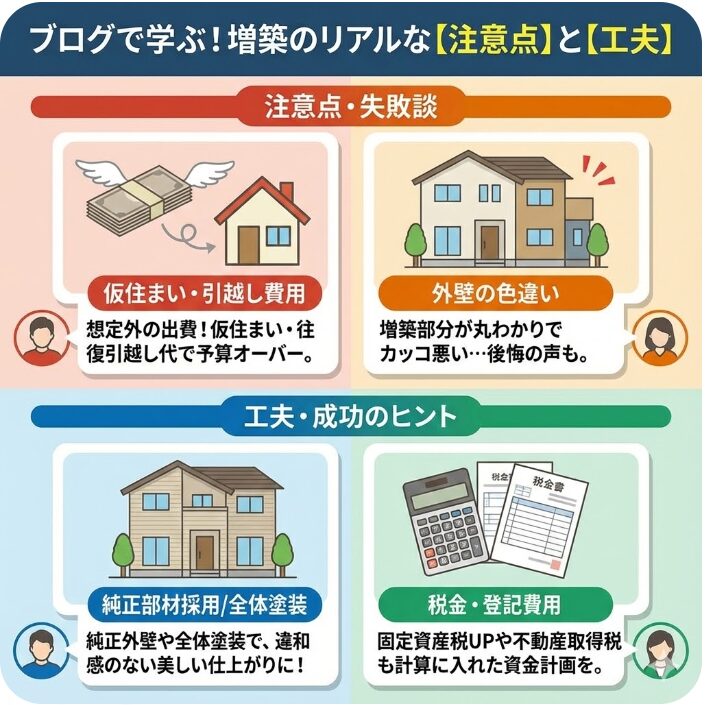 オーナーの増築のブログから学ぶリアルな注意点と工夫