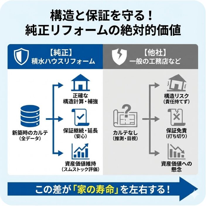 構造と保証を守る積水ハウスリフォームへ依頼する価値