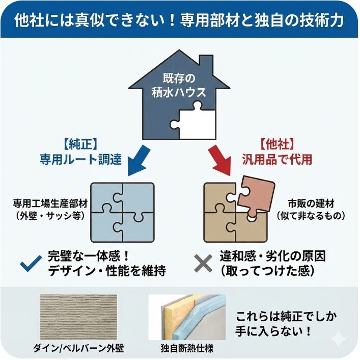 他社では施工対応できない積水ハウスリフォームの技術