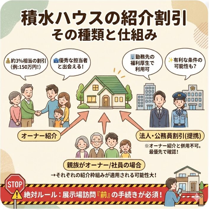 積水ハウスの紹介割引|その種類と仕組み