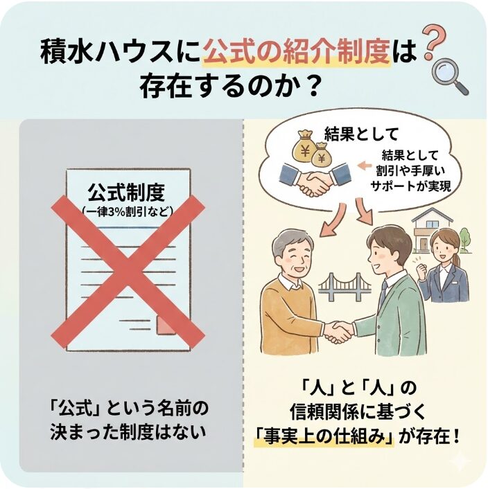 積水ハウスに公式の紹介制度は存在するのか