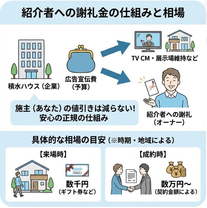 紹介者への謝礼金の仕組みと具体的な相場