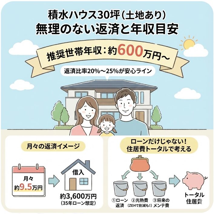 積水ハウスで家を建てる年収の目安と無理のない返済