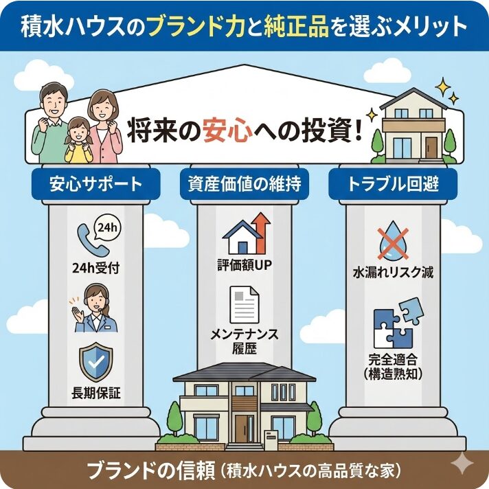 積水ハウスのブランド力と純正品を選ぶメリット