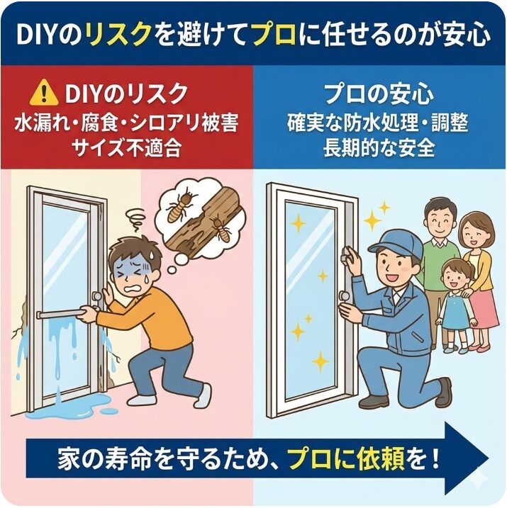 DIYのリスクを避けてプロに任せるのが安心