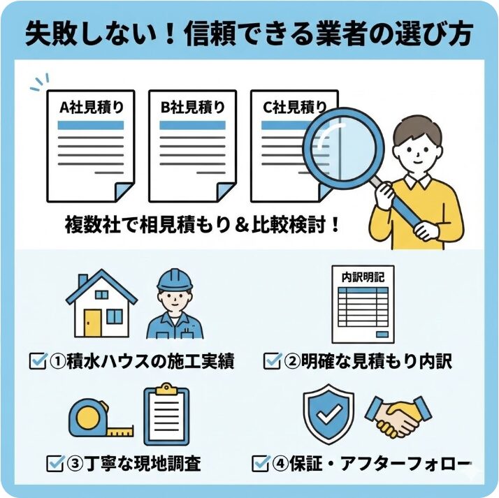 信頼できる業者に見積もりを依頼して比較する