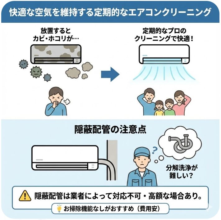 快適な空気を維持する定期的なエアコンクリーニング