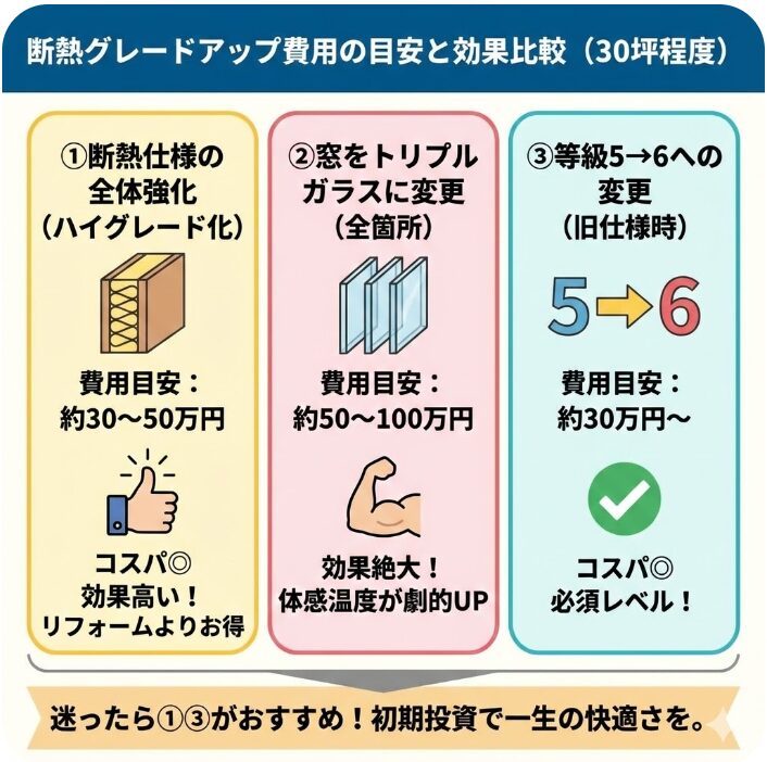 より快適にするための断熱グレードアップ費用の目安とは