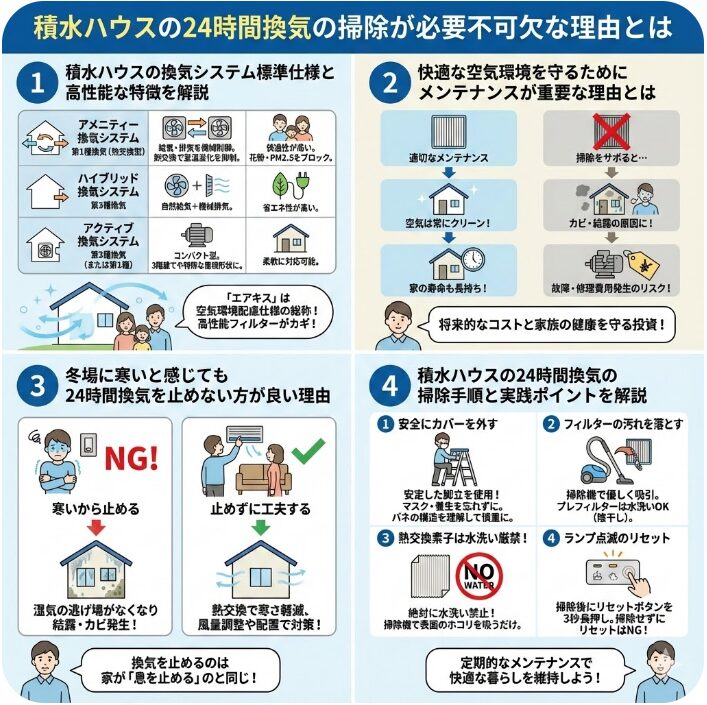 積水ハウスの24時間換気の掃除が必要不可欠な理由とは