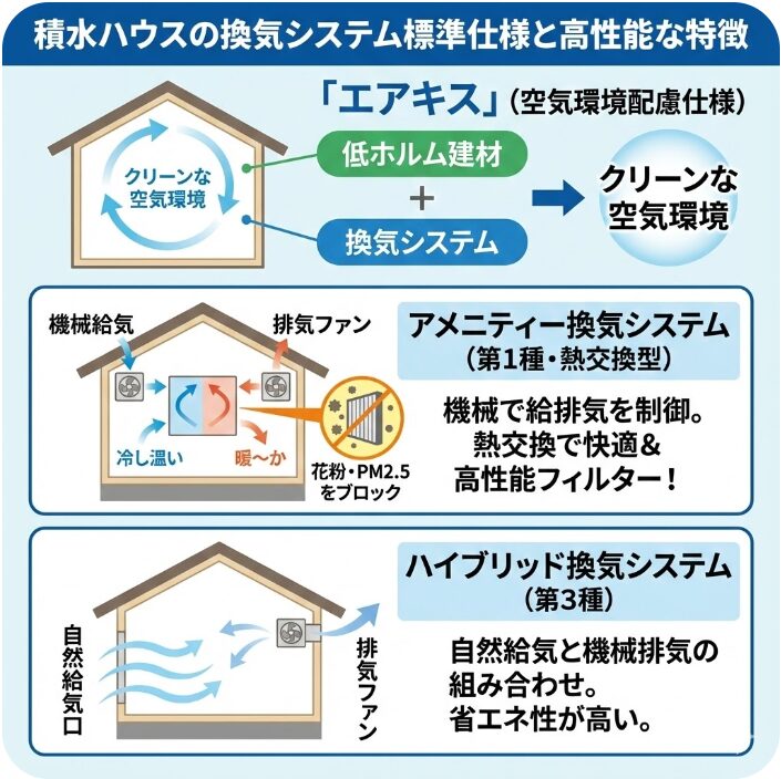 積水ハウスの換気システム標準仕様と高性能な特徴を解説