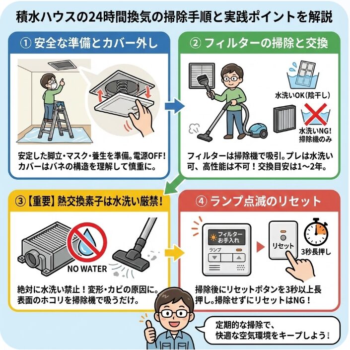 積水ハウスの24時間換気の掃除手順と実践ポイントを解説