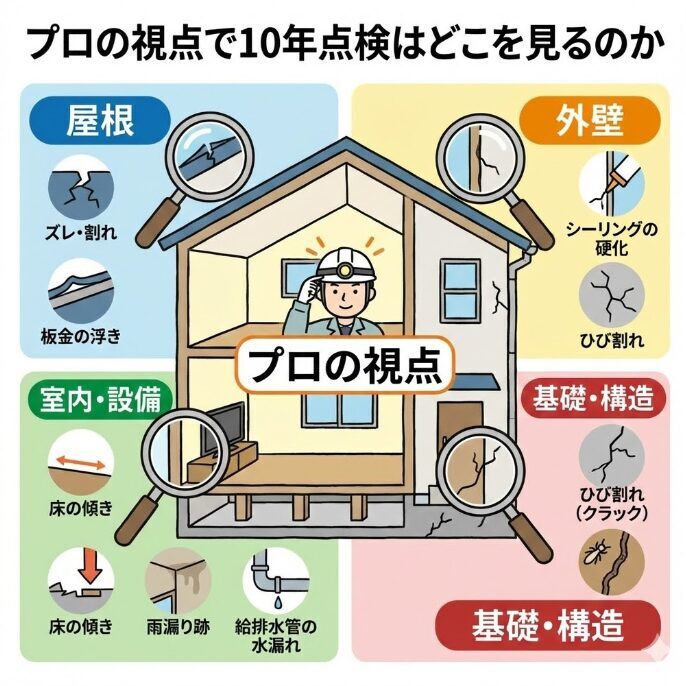プロの視点で10年点検はどこを見るのか詳しく解説