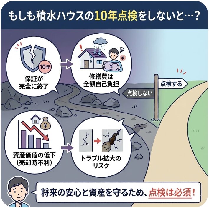もしも積水ハウスの10年点検をしないとどうなるのか