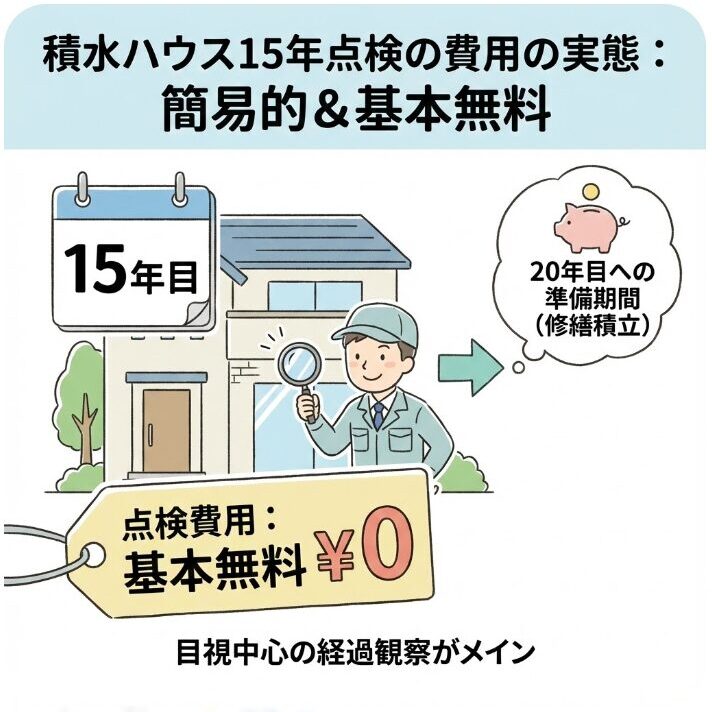 簡易的と言われる積水ハウス15年点検の費用の実態