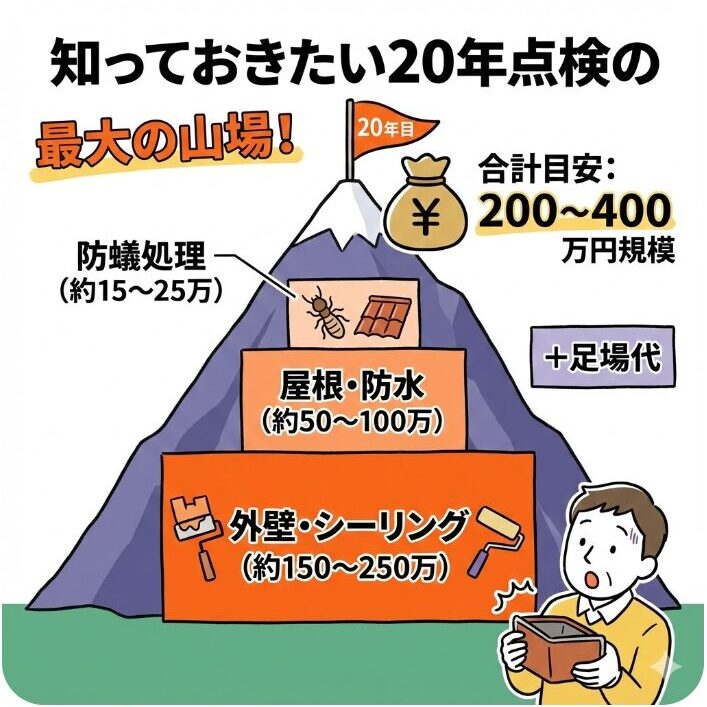 大規模修繕に備えて知っておきたい20年点検の費用相場