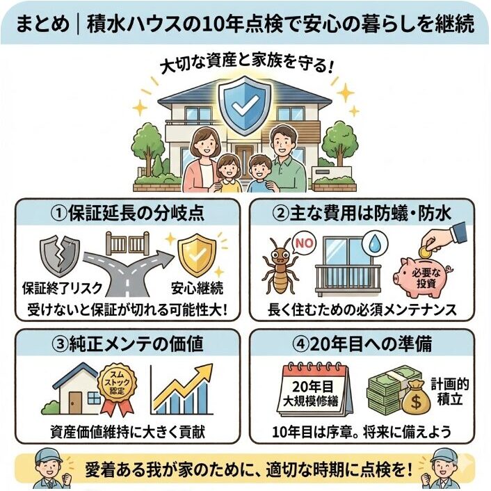 まとめ｜積水ハウスの10年点検を受けて安心の暮らしを継続