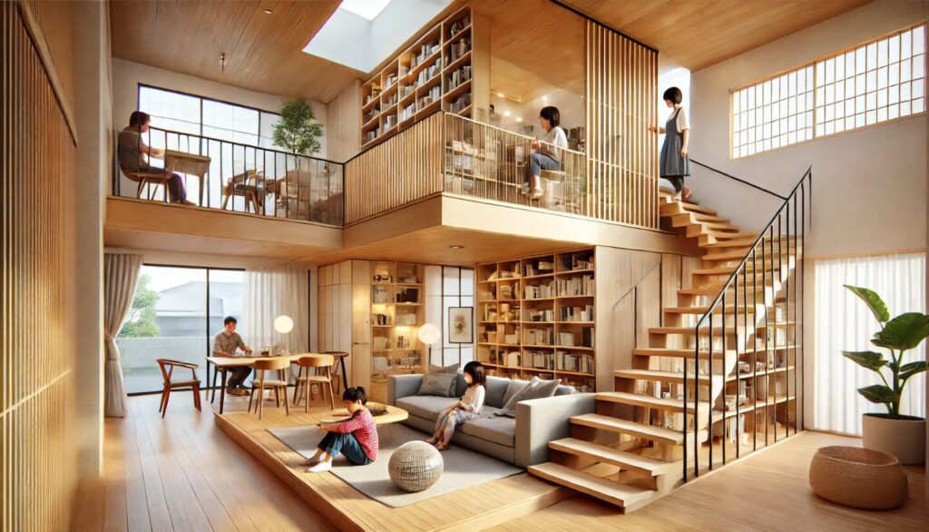 自慢のスキップフロアと自由な間取り