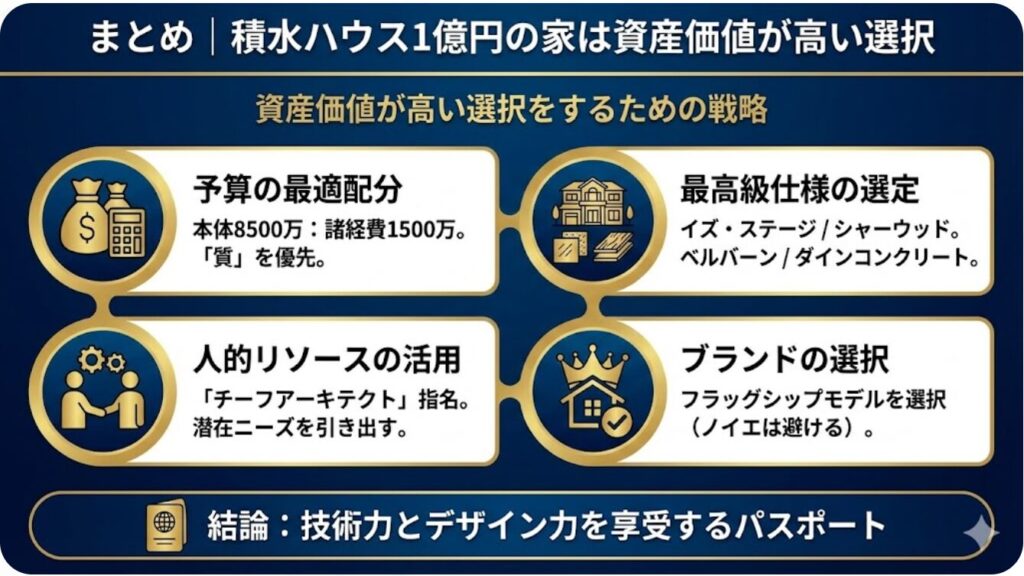 まとめ｜積水ハウス1億円の家は資産価値が高い選択