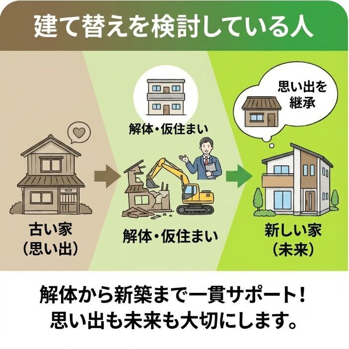 建て替えを検討している人