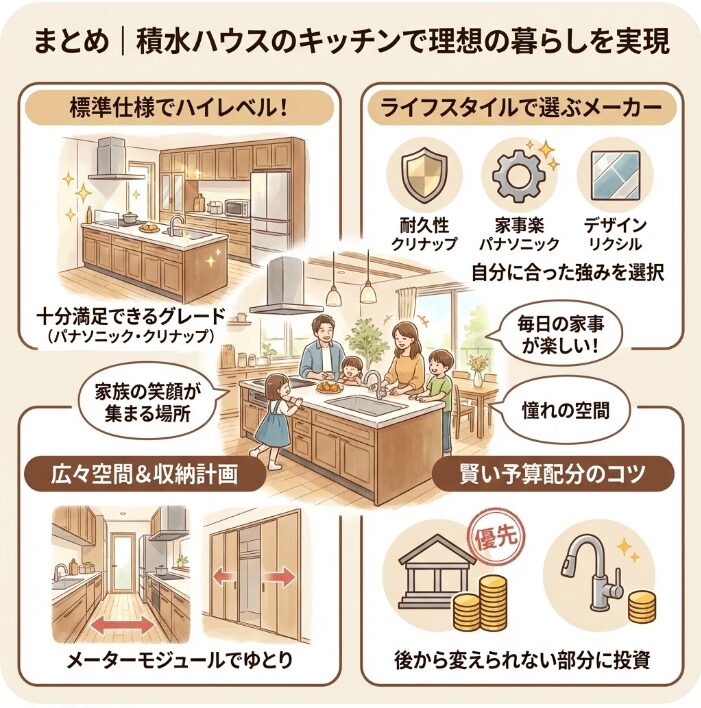 まとめ|積水ハウスのキッチンで理想の暮らしを実現