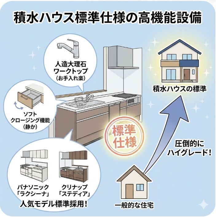 積水ハウスの標準仕様で選べる高機能な設備の特徴