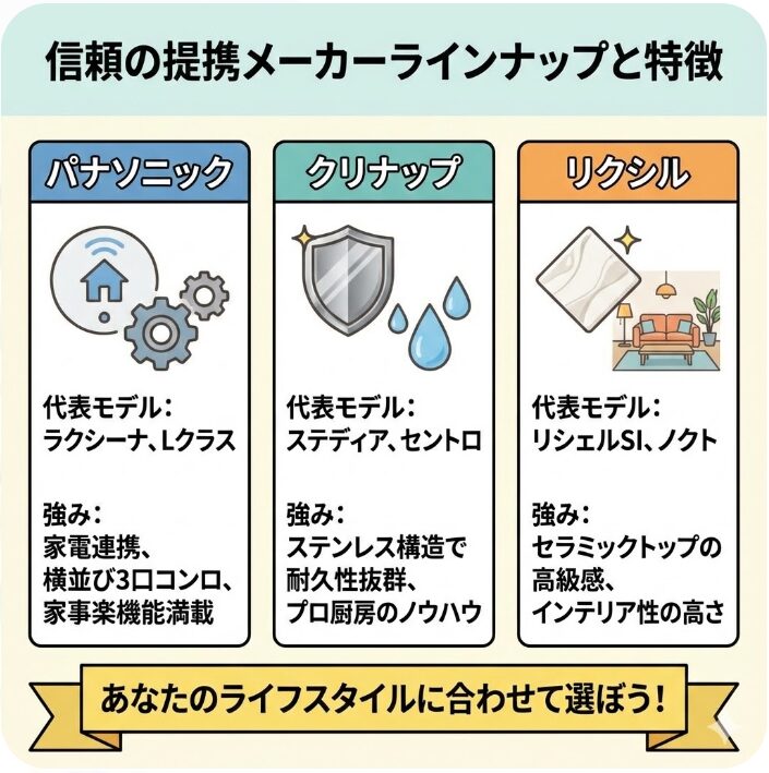 信頼できる提携メーカーのラインナップとその特徴