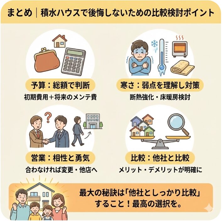 まとめ|積水ハウスで後悔しないための比較検討ポイント
