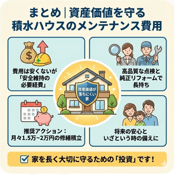 まとめ|資産価値を守る積水ハウスのメンテナンス費用